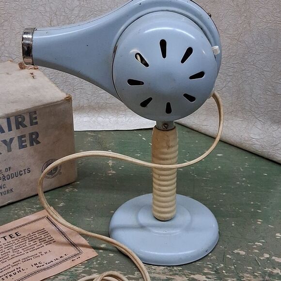 Vintage Blue Beauti-Aire Hair Dryer from the 50's made by Morris Struhl - Picture 8 of 8